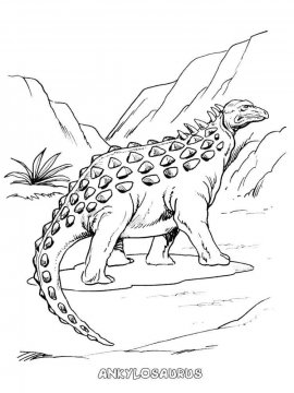 Раскраска Анкилозавр 5 - Бесплатно распечатать