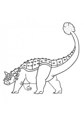 Раскраска Анкилозавр 6 - Бесплатно распечатать