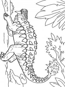 Раскраска Анкилозавр 7 - Бесплатно распечатать