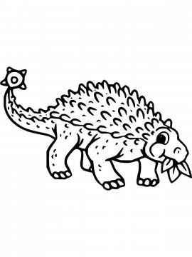 Раскраска Анкилозавр 9 - Бесплатно распечатать