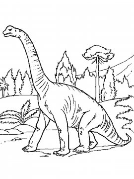 Раскраска Брахиозавр 10 - Бесплатно распечатать