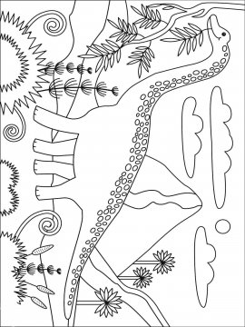 Раскраска Брахиозавр 13 - Бесплатно распечатать