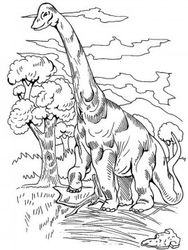 Раскраска Брахиозавр 15 - Бесплатно распечатать