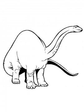 Раскраска Брахиозавр 17 - Бесплатно распечатать