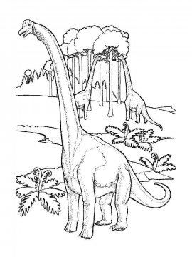 Раскраска Брахиозавр 20 - Бесплатно распечатать