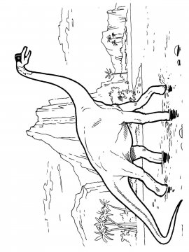 Раскраска Брахиозавр 7 - Бесплатно распечатать