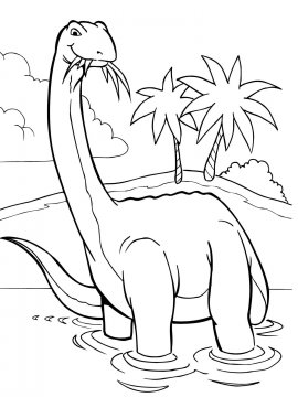 Раскраска Брахиозавр 8 - Бесплатно распечатать