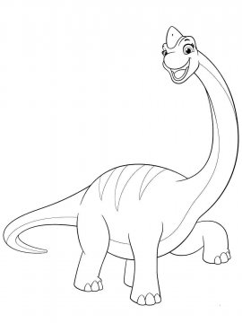 Раскраска Брахиозавр 9 - Бесплатно распечатать