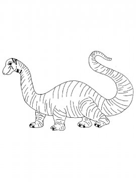 Раскраска Бронтозавр 1 - Бесплатно распечатать