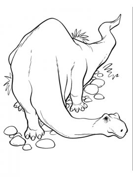 Раскраска Бронтозавр 13 - Бесплатно распечатать