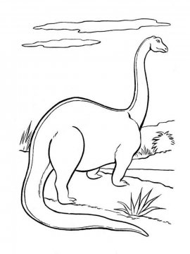 Раскраска Бронтозавр 3 - Бесплатно распечатать