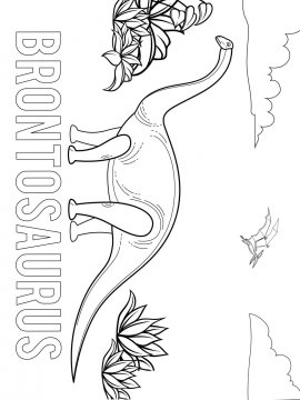 Раскраска Бронтозавр 4 - Бесплатно распечатать