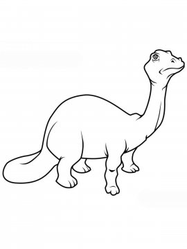 Раскраска Бронтозавр 8 - Бесплатно распечатать
