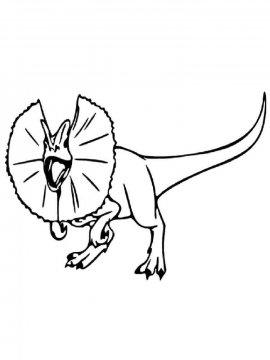 Раскраска Дилофозавр 12 - Бесплатно распечатать