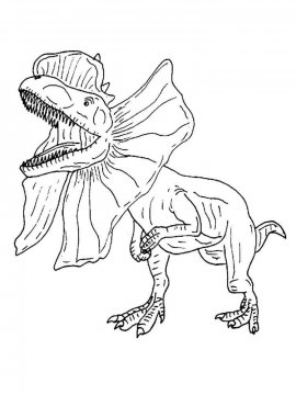 Раскраска Дилофозавр 13 - Бесплатно распечатать