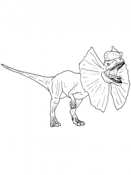 Раскраска Дилофозавр 15 - Бесплатно распечатать