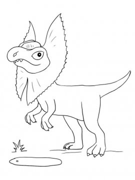 Раскраска Дилофозавр 4 - Бесплатно распечатать