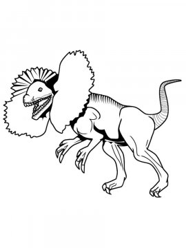 Раскраска Дилофозавр 8 - Бесплатно распечатать