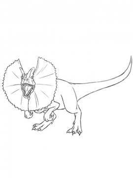 Раскраска Дилофозавр 9 - Бесплатно распечатать