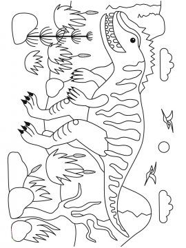Раскраска Гигантозавр 7 - Бесплатно распечатать
