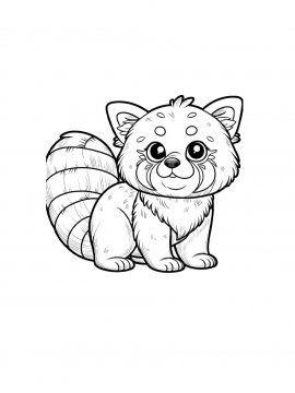 Раскраска Красная Панда 22 - Бесплатно распечатать