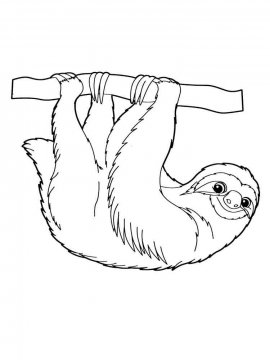 Раскраска Ленивец 14 - Бесплатно распечатать