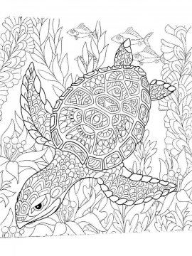 Раскраска Морская Черепаха 10 - Бесплатно распечатать
