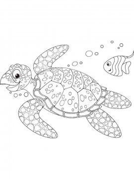 Раскраска Морская Черепаха 12 - Бесплатно распечатать