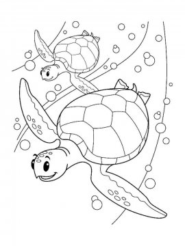 Раскраска Морская Черепаха 13 - Бесплатно распечатать