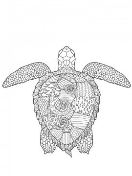Раскраска Морская Черепаха 15 - Бесплатно распечатать