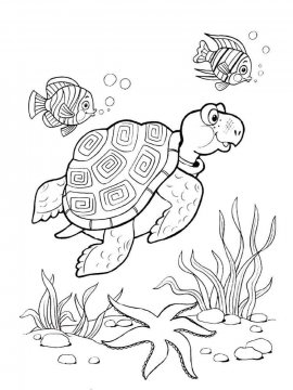 Раскраска Морская Черепаха 20 - Бесплатно распечатать