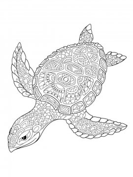 Раскраска Морская Черепаха 26 - Бесплатно распечатать