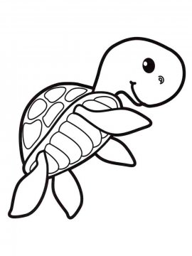 Раскраска Морская Черепаха 5 - Бесплатно распечатать