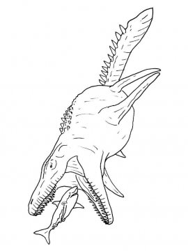 Раскраска Мозазавр 5 - Бесплатно распечатать
