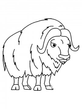 Раскраска Овцебык 3 - Бесплатно распечатать