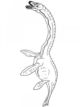 Раскраска Плезиозавр 11 - Бесплатно распечатать