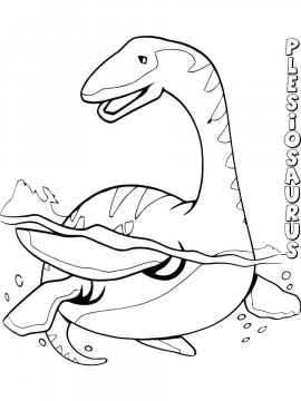 Раскраска Плезиозавр 12 - Бесплатно распечатать