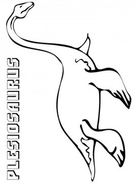 Раскраска Плезиозавр 13 - Бесплатно распечатать