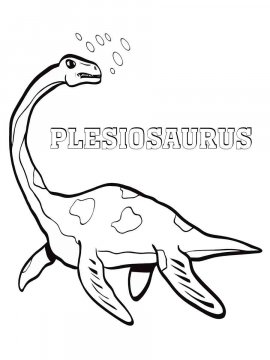 Раскраска Плезиозавр 14 - Бесплатно распечатать
