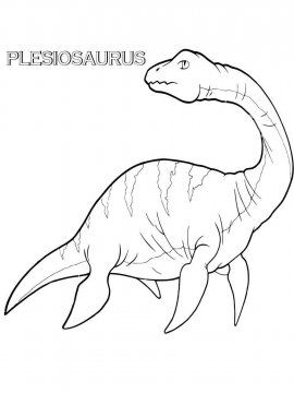 Раскраска Плезиозавр 17 - Бесплатно распечатать