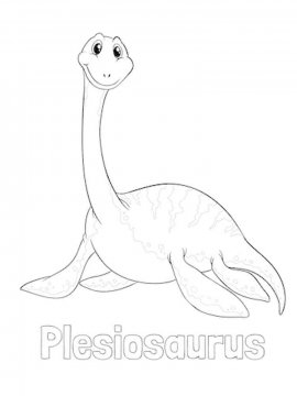 Раскраска Плезиозавр 9 - Бесплатно распечатать