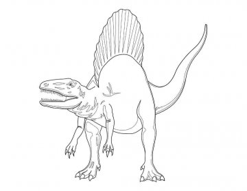 Раскраска Спинозавр 14 - Бесплатно распечатать