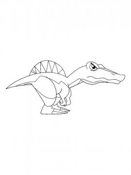 Раскраска Спинозавр 15 - Бесплатно распечатать