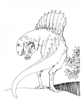 Раскраска Спинозавр 17 - Бесплатно распечатать