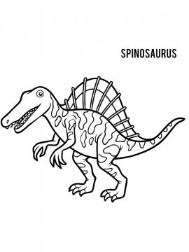 Раскраска Спинозавр 6 - Бесплатно распечатать