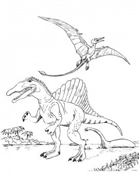 Раскраска Спинозавр 9 - Бесплатно распечатать
