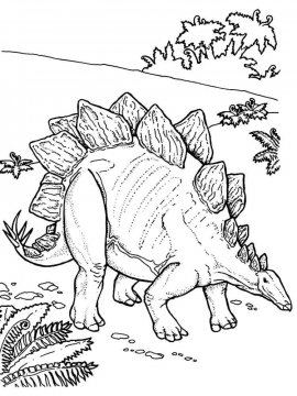 Раскраска Стегозавр 1 - Бесплатно распечатать