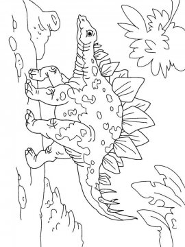 Раскраска Стегозавр 11 - Бесплатно распечатать