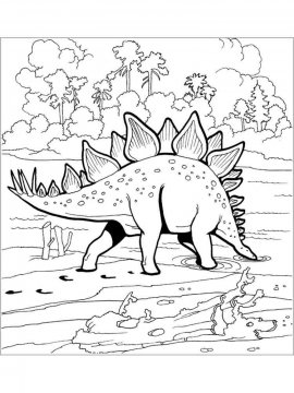 Раскраска Стегозавр 22 - Бесплатно распечатать