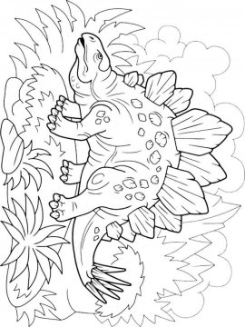 Раскраска Стегозавр 36 - Бесплатно распечатать